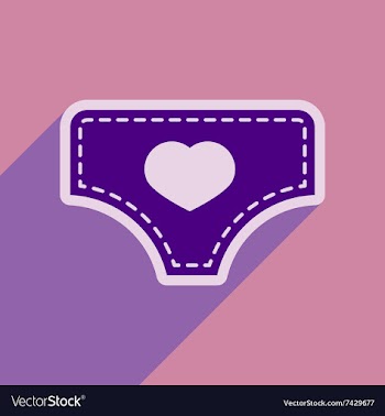 Modern flat icon with long shadow child underpants vector image