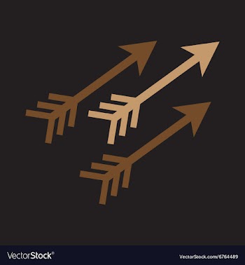 Modern flat icon with long shadow Indian arrows vector image