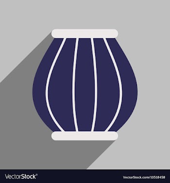 Modern flat icon with long shadow Indian basket vector image