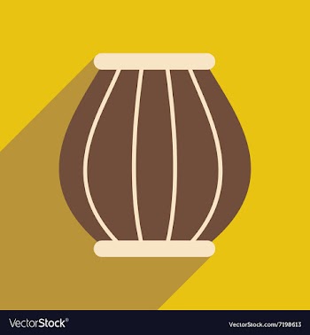 Modern flat icon with long shadow Indian basket vector image