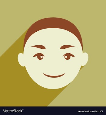 Modern flat icon with long shadow Indian boy vector image