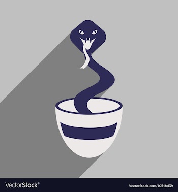 Modern flat icon with long shadow Indian cobra vector image