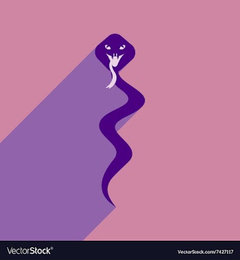 Modern flat icon with long shadow Indian cobra vector image