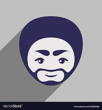 Modern flat icon with long shadow Indian man vector image