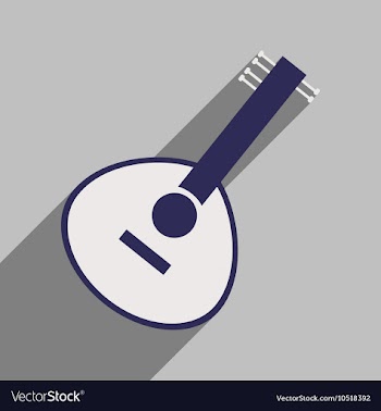 Modern flat icon with long shadow Indian musical vector image