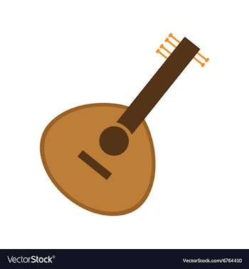 Modern flat icon with long shadow Indian musical vector image
