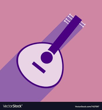 Modern flat icon with long shadow Indian musical vector image