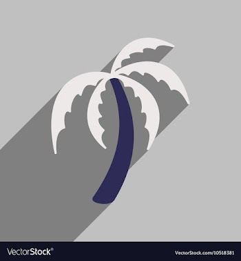 Modern flat icon with long shadow Indian palm vector image