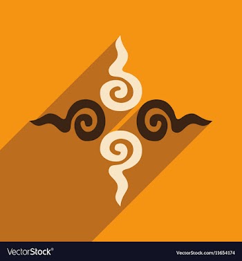 Modern flat icon with long shadow Indian sign vector image