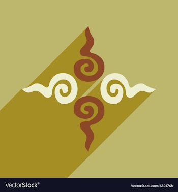Modern flat icon with long shadow Indian sign vector image