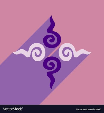 Modern flat icon with long shadow Indian sign vector image