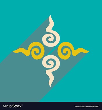 Modern flat icon with long shadow Indian sign vector image