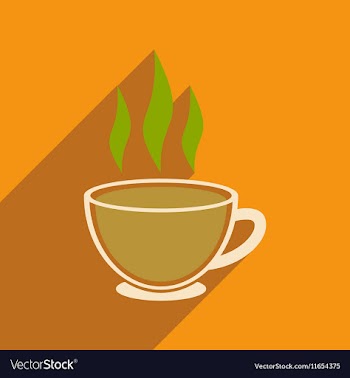 Modern flat icon with long shadow Indian tea vector image