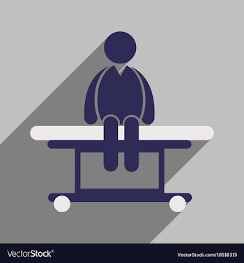 Modern flat icon with long shadow man sitting vector image