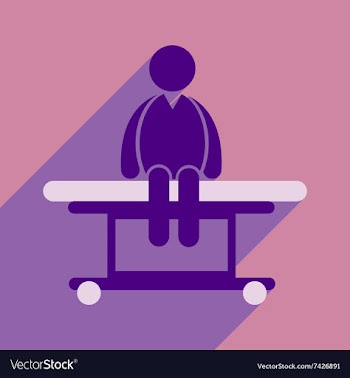 Modern flat icon with long shadow man sitting vector image
