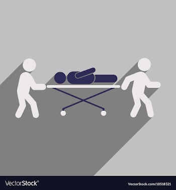 Modern flat icon with long shadow patient on vector image