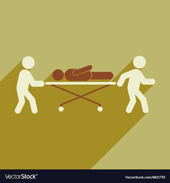 Modern flat icon with long shadow patient on vector image