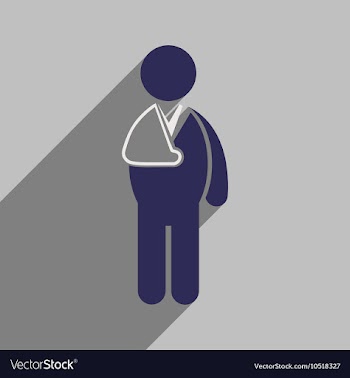 Modern flat icon with long shadow patient with vector image