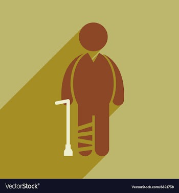 Modern flat icon with long shadow People leg vector image