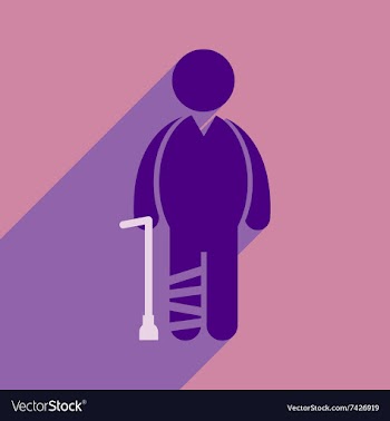 Modern flat icon with long shadow People leg vector image