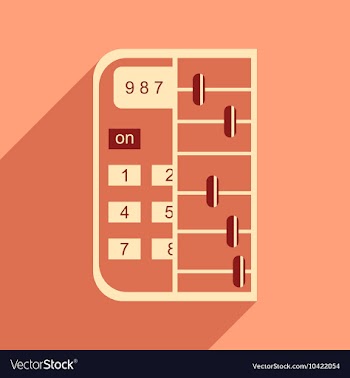 Modern flat icon with shadow abacus vector image