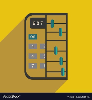 Modern flat icon with shadow abacus vector image