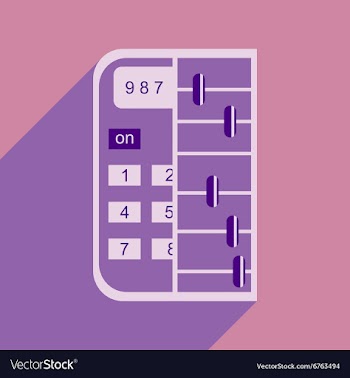 Modern flat icon with shadow abacus vector image