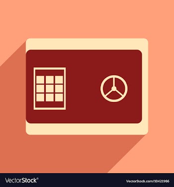 Modern flat icon with shadow cash safe vector image