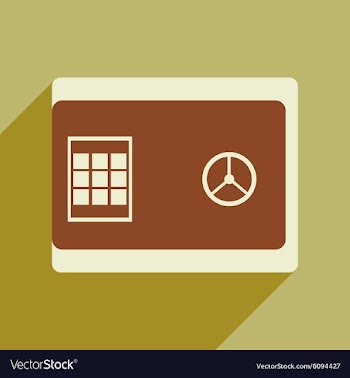 Modern flat icon with shadow cash safe vector image