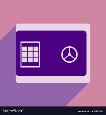 Modern flat icon with shadow cash safe vector image