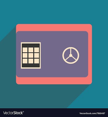 Modern flat icon with shadow cash safe vector image