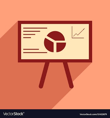 Modern flat icon with shadow chart diagram vector image