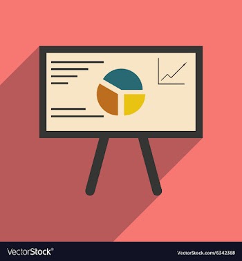 Modern flat icon with shadow chart diagram vector image