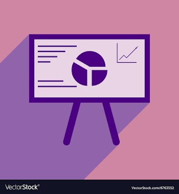 Modern flat icon with shadow chart diagram vector image
