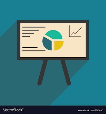Modern flat icon with shadow chart diagram vector image