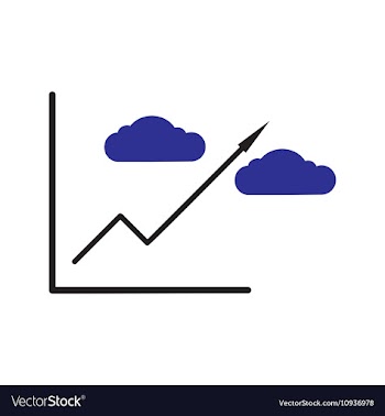 Modern flat icon with shadow economic graph vector image