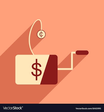 Modern flat icon with shadow economic logo vector image