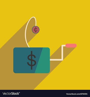 Modern flat icon with shadow economic logo vector image