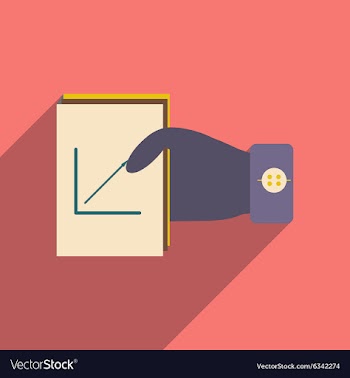 Modern flat icon with shadow economic report in vector image