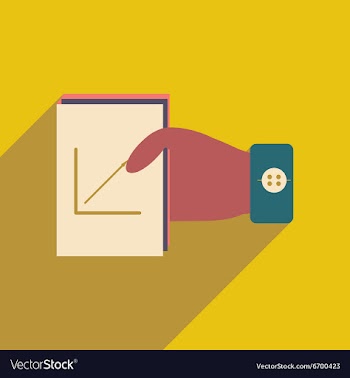 Modern flat icon with shadow economic report in vector image