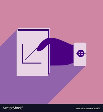 Modern flat icon with shadow economic report in vector image