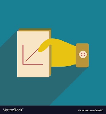 Modern flat icon with shadow economic report in vector image