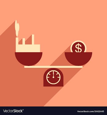 Modern flat icon with shadow House and money on vector image