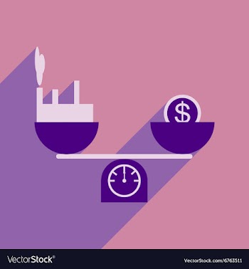 Modern flat icon with shadow House and money on vector image