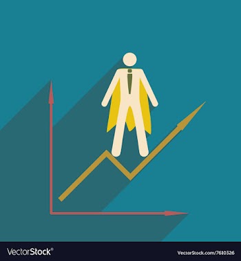 Modern flat icon with shadow man and schedule vector image