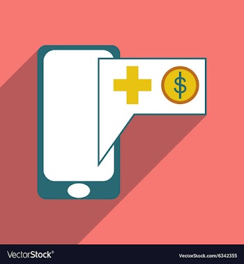 Modern flat icon with shadow Mobile application vector image