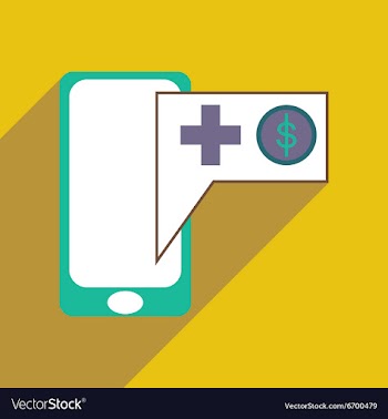 Modern flat icon with shadow Mobile application vector image