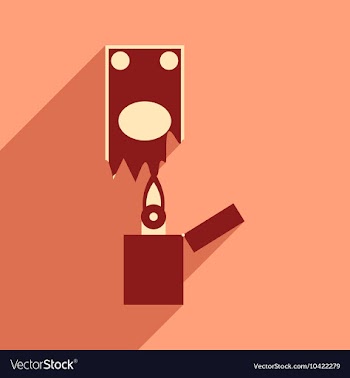 Modern flat icon with shadow money to burn vector image