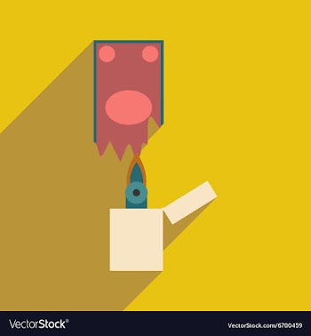 Modern flat icon with shadow money to burn vector image