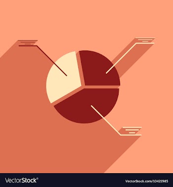 Modern flat icon with shadow pie Chart vector image